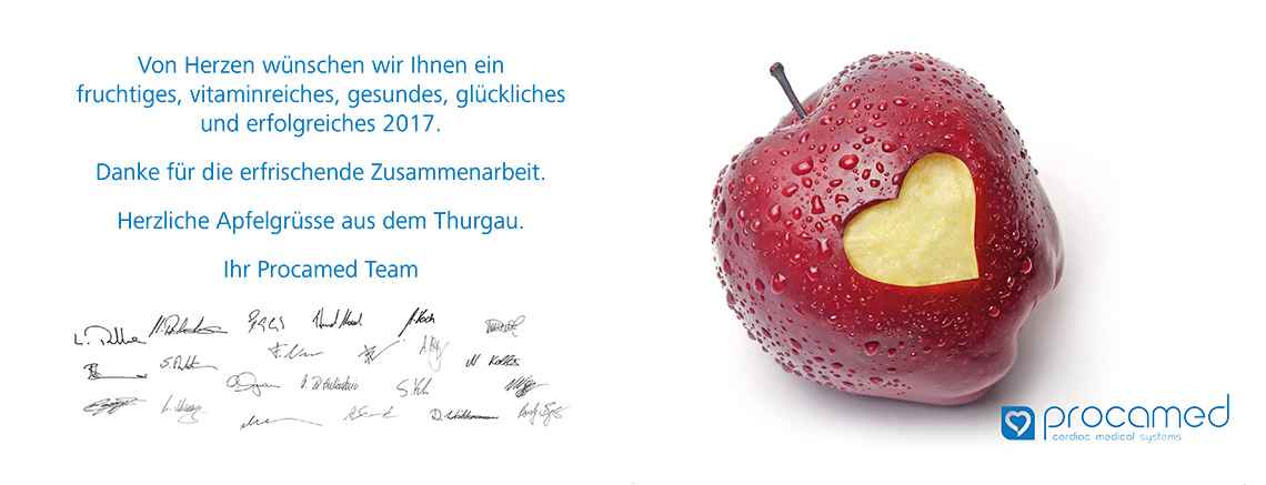 Weihnachtskarte Apfel