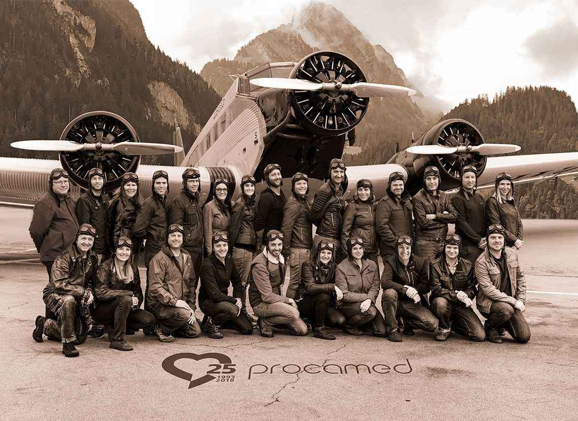 Weihnachtskarte 25 Jahre Procamed